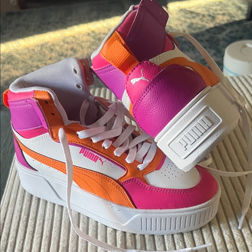 Puma Pink and Orange Athletic Shoes